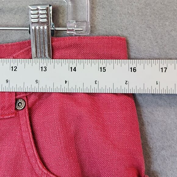 Woolrich Skirt Womens 10 A-Line Wild Cherry Pink Red Modest Academia 100% Cotton - Picture 8 of 9